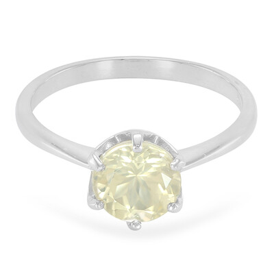 Anello in argento con Pietra del Sole Argentata