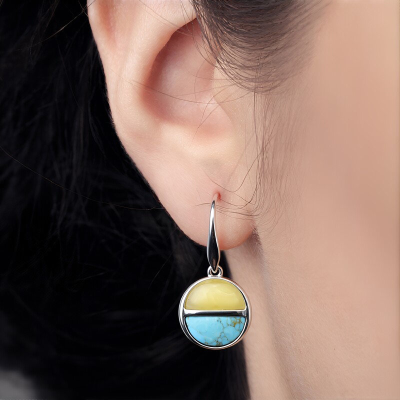 Orecchini in argento con Turchese (dagen)