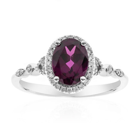 Gouden ring met een rhodliet (CIRARI)