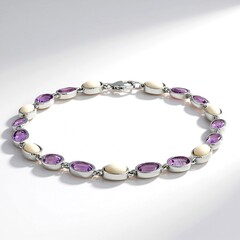 Bracciale in argento con Ametista