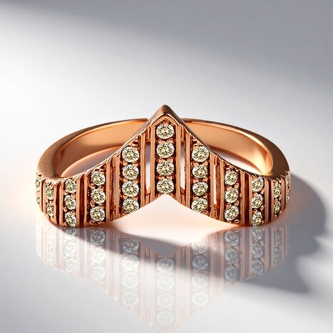 Anello in oro con Diamante Rose de France SI1 di Argyle (Annette)
