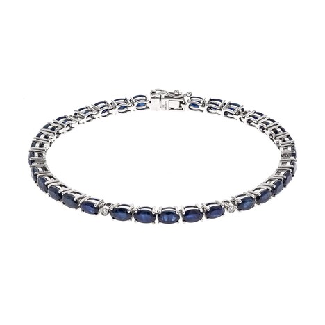 Bracciale in oro con Zaffiro Ceylon Blu