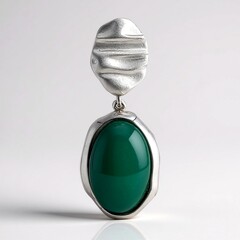 Ciondolo in argento con Onice Verde