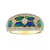Lightning Ridge-Schwarzer Opal-Goldring (CIRARI)