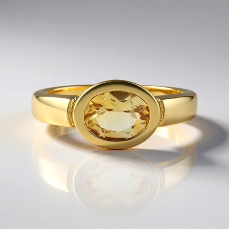 Anello in argento con Citrino