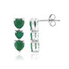 Brasilianischer Smaragd-Silberohrringe