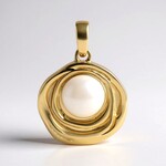 Pendentif en argent et Perle blanche de culture d'eau douce (TPC)