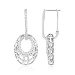 Zilveren oorbellen met zirkonen