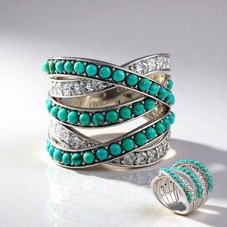 Bague en argent et Turquoise de Campitos (Faszination Türkis)
