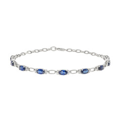 Blauer Ceylon-Saphir-Goldarmband