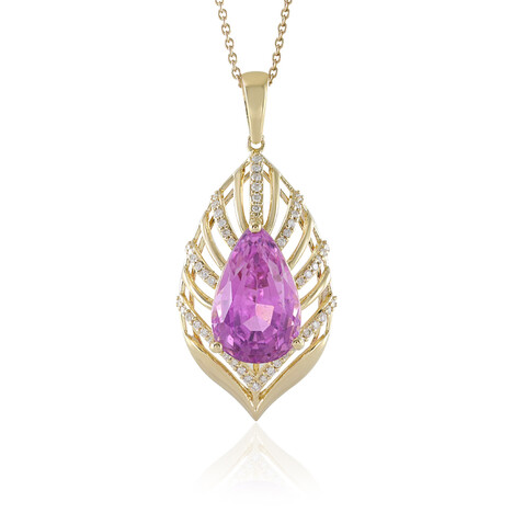 Patroke-Kunzit-Goldhalskette (de Melo)