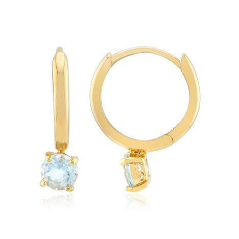 Pendientes en plata con Topacio azul cielo