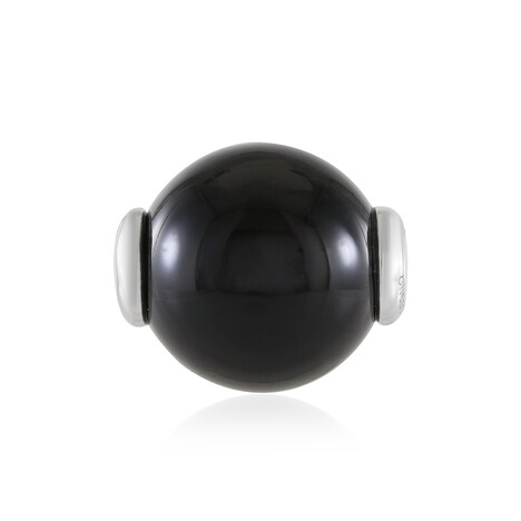 Schwarzer Achat-Silberanhänger (MONOSONO COLLECTION)