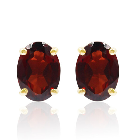 Gouden oorbellen met Mozambique granaten