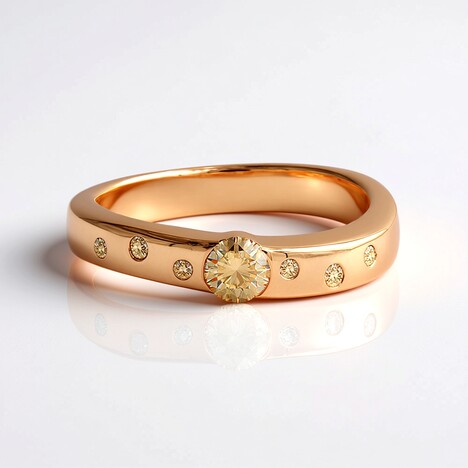 Anello in oro con Diamante Rose de France SI1 di Argyle (Annette)