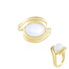 Weißer Mondstein-Silberring