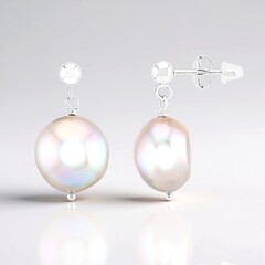 Orecchini in argento con Perla d'Acqua Dolce Argentata (TPC)