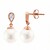 Weiße Süßwasserzuchtperlen-Goldohrringe (TPC)