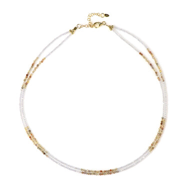 Collar en plata con Zircón fantasía