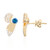 Boucles d'oreilles en or et Diamant SI2 bleu (de Melo Gold)