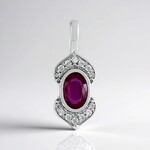 Pendentif en argent et Rubis de Madagascar