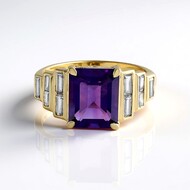 Sibirischer Amethyst-Goldring (Adela Gold)