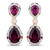 Boucles d'oreilles en or et Grenat magenta (SUHANA)