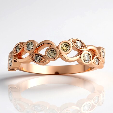 Anello in oro con Diamante Rose de France SI1 di Argyle (Annette)