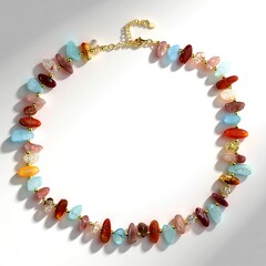 Collana in argento con Quarzo Fragola (Riya)