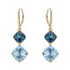 Boucles d'oreilles en or et Topaze bleu ciel (dagen)