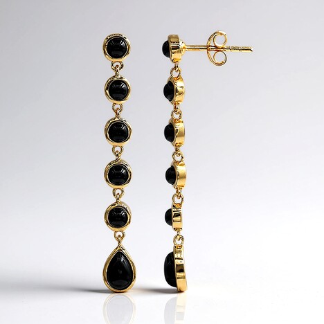 Orecchini in argento con Spinello Nero