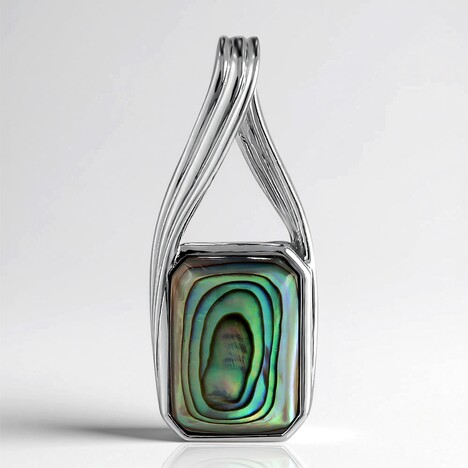 Ciondolo in argento con Conchiglia Abalone (MONOSONO COLLECTION)