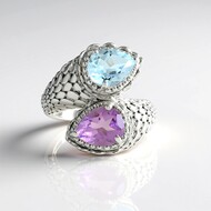 Zilveren ring met een lavendel amethist