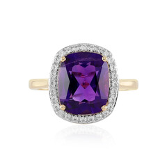 Gouden ring met een Zambia-amethist