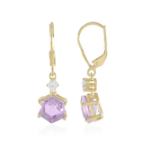 Lavendel-Amethyst-Silberohrringe