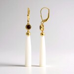 Orecchini in argento con Calcedonio Bianco (KM by Juwelo)