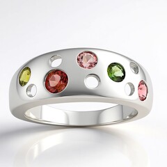 Anillo en plata con Turmalina rosa de Brasil (de Melo Essence)