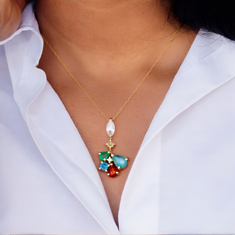 Edelstein-Goldanhänger