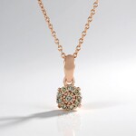 Collana in argento con Diamante Cioccolato I2