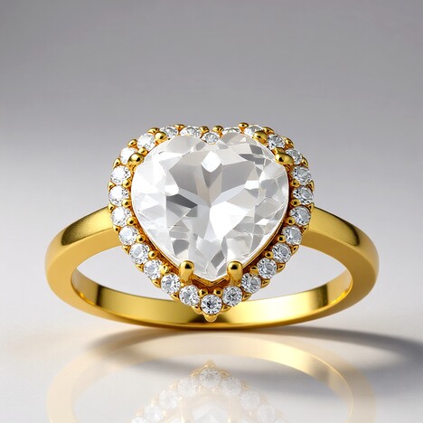 Anello in argento con Topazio Bianco