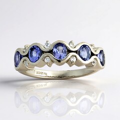Anello in argento con Tanzanite