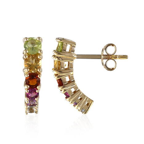 Burmese Peridot Silver Earrings