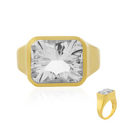 Zilveren ring met een witte kwarts (MONOSONO COLLECTION)