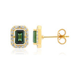 Pendientes en plata con Indicolita (Adela Silber)