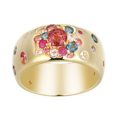 Anillo en plata con Topacio azul de Londres (Adela Silber)