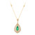 Gouden halsketting met een Colombiaanse smaragd (CIRARI)