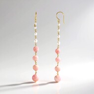 Pinkfarbener Opal-Silberohrringe (de Melo Essence)