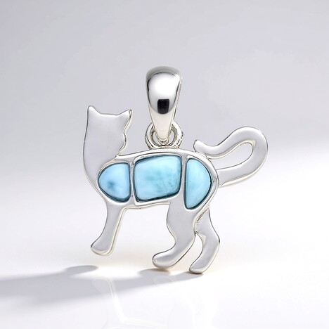 Ciondolo in argento con Larimar