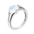 Anello in argento con Pietra di Luna Arcobaleno della Tanzania