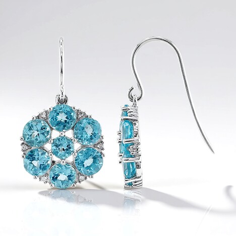 Orecchini in argento con Apatite Blu